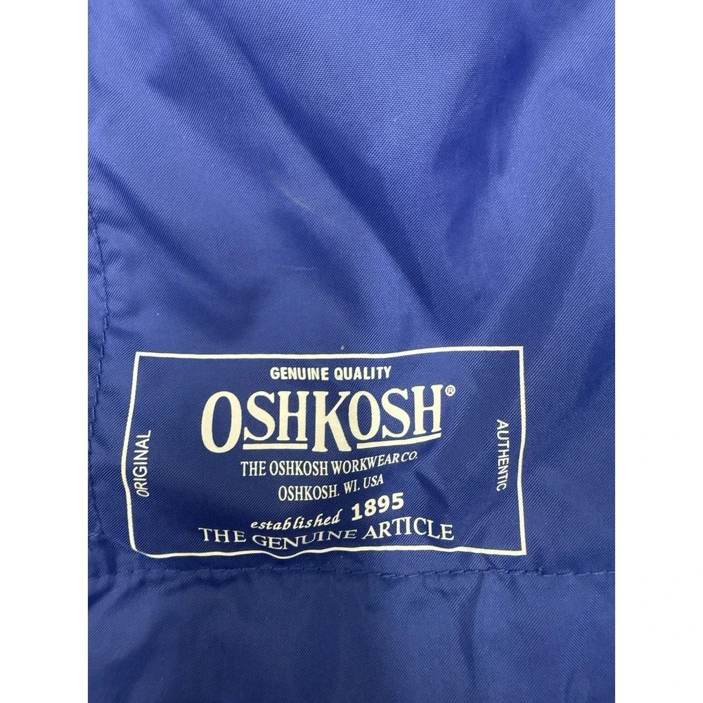 OshKosh B'Gosh Reversible Jacket Size 2t Blue Fleece Lined 90s Kids Coat Vintage